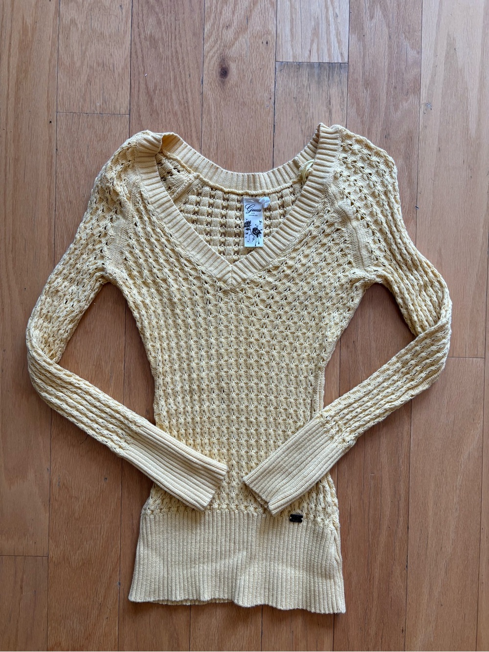 guess vintage yellow sweater